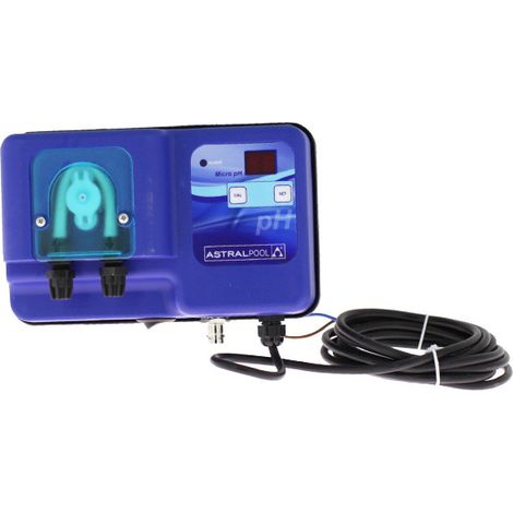 Astralpool – Régulateur de pH de piscine – Pompe péristaltique Micro pH – Débit 1.6L/h – Pour piscines jusqu'à 100m3 – Protection IP65