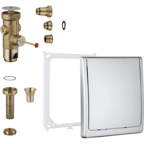 Grohe - Pulsante di risciacquo a pressione ad incasso, cromato 42901000 (1/3)