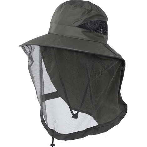 Chapeau Anti-moustiques pour Femmes et Hommes avec Rabat de Protection pour la Nuque, Casquette Anti-Insectes et de Protection Solaire pour l'apiculture, la randonnée, Pêche Jardinage