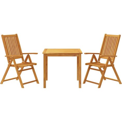 Maison Exclusive - 3-tlg. Garten-Essgruppe 85x85x74 cm Massivholz