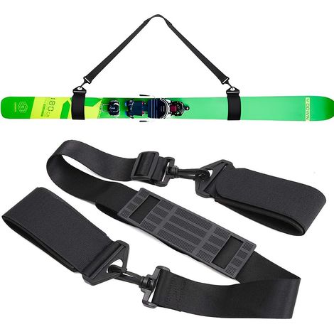 1 PCS Sangles Porte-Skis Réglable,Bandoulière de Ski Scratch Transport Poignets de Skis Rangement à S-ki pour Le S-ki d'hiver et Autres Sports de Plein Air. (1/5)