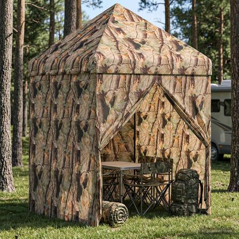 vidaXL Gazebo Pop-up con 4 Pareti 3 x 3 m Mimetico Foresta (1/5)