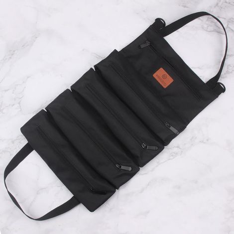 Trousse à outils en tissu, sac de rangement d\'outils de voiture portable, sac à outils d\'électricien, trousse à outils de quincaillerie,Noir