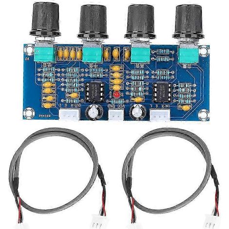 Amplificateur de puissance numérique module préampli 2 canaux avec réglage graves médiums aigus, carte DIY stéréo audio haute qualité (1/4)