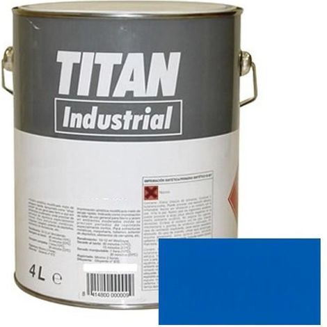 TITAN esmalte s/r ex300 az/cobalto ral 5013 4l titantech , El ESMALTE S/R EX300 AZ/COBALTO RAL 5013 es un esmalte sintético industrial de alta calidad, con u (1/2)