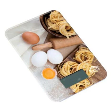 BILANCIA DA CUCINA ELETTRONICA CON BASE IN VETRO Portata kg. 5