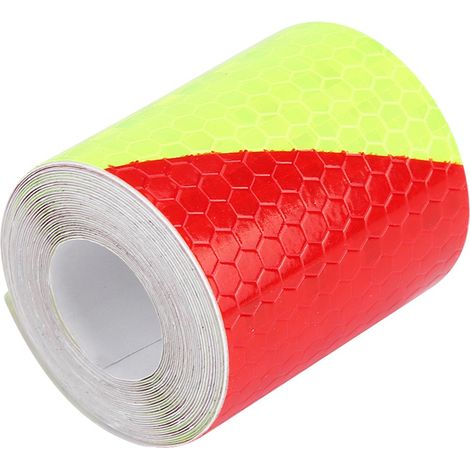 Ruban adhésif réfléchissant de signalisation pour voiture, bande sticker 5 cm x 3 m, rouge fluorescent (1/5)