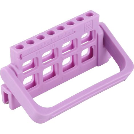 Porte-lime endodontique à 8 trous, support pour fraise dentaire, accessoires dentaires, violet (1/5)