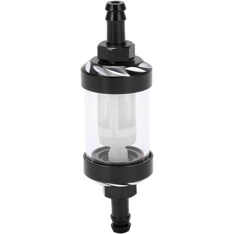 Filtre à Carburant en Verre, élément de Filtre à Carburant en Verre, Remplacement de Coque en Alliage d'aluminium pour Voitures, VTT, SUV, Motos, Pit Bike, Filtre à Carburant en.. (1/5)