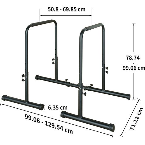 Verstellbare Dip-Station, Höhe 78,74–99,06 cm, max. 249 kg, schwarz OKMYHOME (1/5)