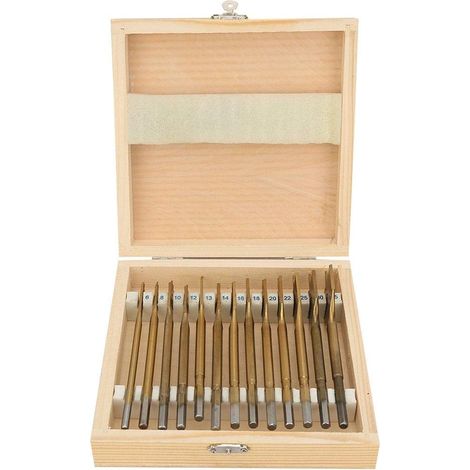 Set mit 13 1/4″ Sechskant-Flachholzbohrern – Hoher Kohlenstoffgehalt – Hand-/Elektrobohrmaschine
