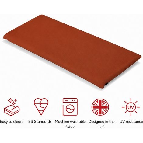 SP 2 Seater Bench Pad Cushion - L116 x W48 x H6 cm - Terracotta