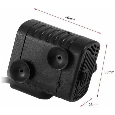Ultraleise Wasserpumpe 48 GPH [180 l/h] 3 W, für kleine Aquarien, Fischteiche, Schildkröten, Wassertiere, Skulpturen, Gärten, Boote, Teiche, Springbrunnen und als Tischpumpe für Aquarien.
