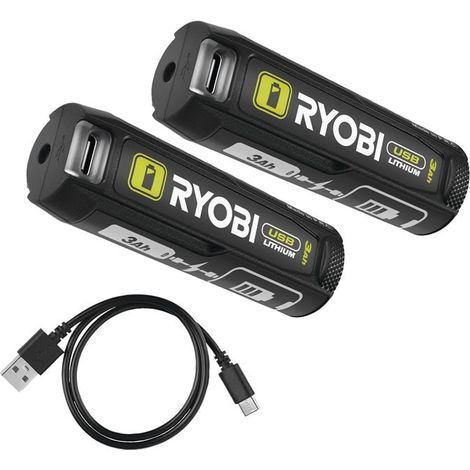 Ryobi 4V USB Lithium™ Twin Pack 3.0Ah Battery & Power Bank (2 x 3.0Ah) (1/3)