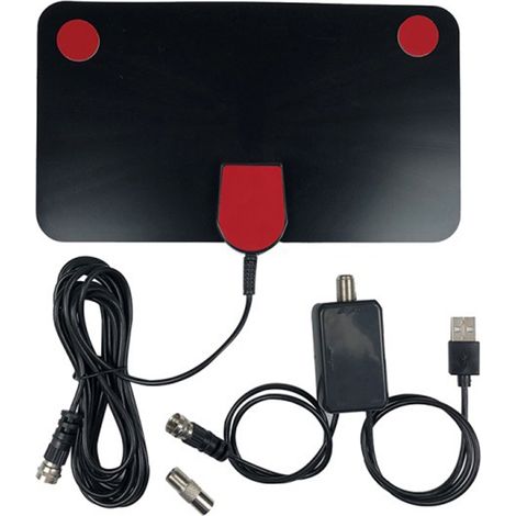 Antenne Numérique HD 1080P avec Amplificateur - Installation Facile, Signal Stable pour PC et TV - ABS/PVC (1/5)
