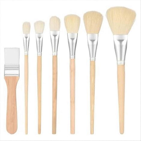 Acrylfarbenpinsel, Set mit 7 Haushaltspinseln in verschiedenen Größen (1/5)