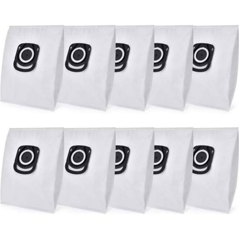 Lot de 10 sacs d'aspirateur, filtre haute efficacité, fermeture automatique, compatible Rowenta Silence Force, Compact Power