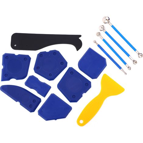 Outil de 16 pièces pour enlever le mastic silicone, gratter les joints et couper la colle à verre (1/5)