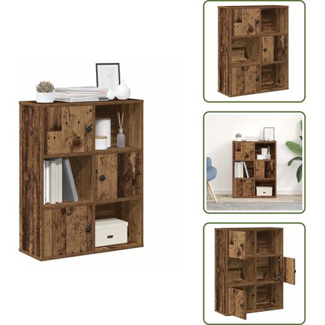 Libreria multifunzione - vidaXL Libreria Legno Vecchio 60x24x76,5 cm in Legno Multistrato - Armadio per collezioni
