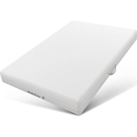 Colchón de 140 x 200 cm, colchón de espuma de 20 cm de alto, colchón de espuma fría de H3 a H2, funda de colchón de espuma confort con asas y funda lavable (1/5)