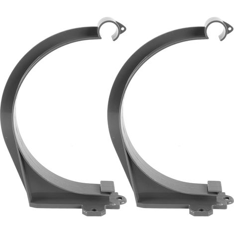 Lot de 2 Supports de gouttière Semi-circulaires en PVC Gris Anthracite (1/5)
