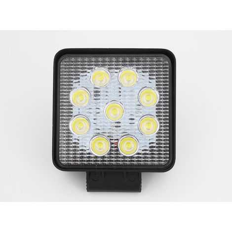 Phare de travail carré 9 LED 10-30V 2160 Lumens - 27W (1/3)