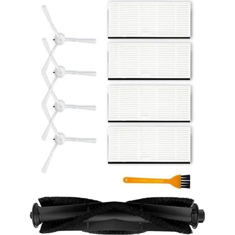 Juego de 10 cepillos laterales + 1 cepillo central + 4 filtros HEPA para el robot aspirador Ultenic T10 – repuestos compatibles