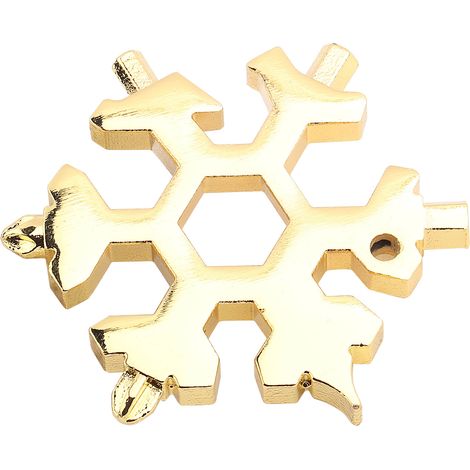 Étoile multifonction 19-en-1 en acier à haute teneur en carbone, clé hexagonale plate, outil de bricolage en forme de flocon de neige, portable. (1/5)