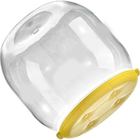 Tabouret de Rangement Transparent Multifonction - Sphérique Innovant pour Organiser Jouets et Chaussures - Plastique Durable Jaune (1/5)