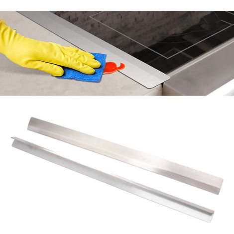 Couvercle d'espace en acier inoxydable de 50,5 cm pour plan de travail et plaque de cuisson de cuisine (1/5)