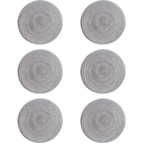 Placemat - Non-Slip - Heat Resistant - For Table Protection And Dining Use - Set Of 6 (1/5)