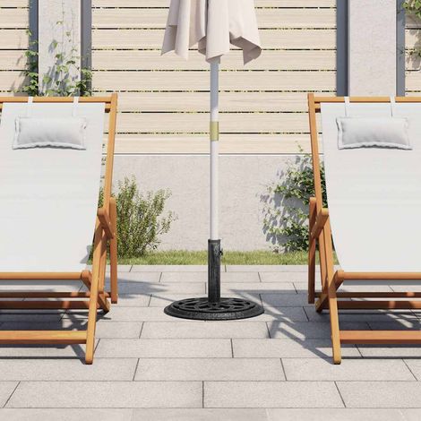 Socle de parasol, Support parasol Robuste de Qualité, Noir 44x44x31 cm Fonte OIB9256E (1/5)