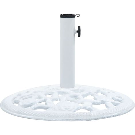 Socle de parasol Blanc 12 kg 48cm Fonte (1/5)