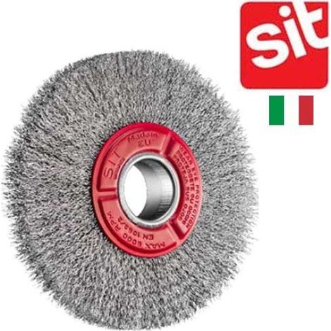 brosse circulaire Sit acier ondulé pour touret 200 mm