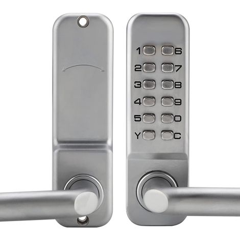 Serrure de Porte Mécanique Numérique avec Poignée, Combinaison 1 à 11 Chiffres, Alliage de Zinc, Étanche, sans Clé, pour Bureau et Maison (1/5)