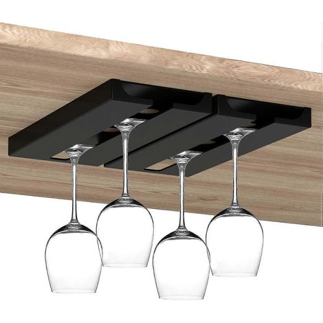 Organi-Good Hänge-Weinglashalter, bohrfreies Weinglasregal zur Montage an einem Regal oder in einem Schrank (1/4)