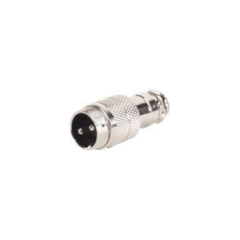 Connecteur multicontacts mâle - - 2 contacts - Ø 5-7 mm - Connexion par soudure - Pour câbles 5-7 mm