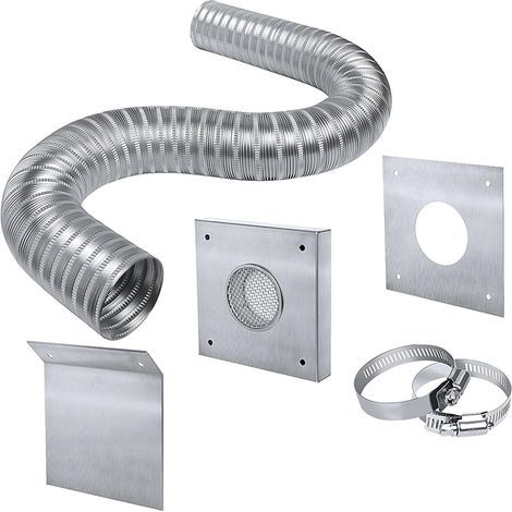 Kit de ventilation pour poêle à granulés, kit d'air externe pour poêle à granulés avec paravent mural, compatible avec les tuyaux de poêle à granulés- TRSP (1/5)