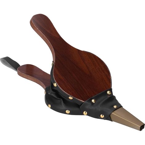Petit ventilateur manuel en bois pour barbecue et cheminée soufflet de poche pour camping et grillade (1/5)