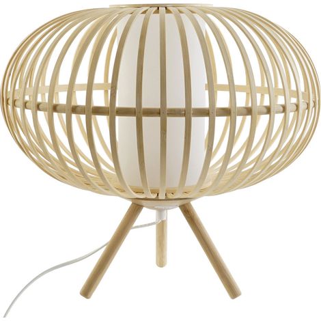 Lampe De Table Bambou Bois 40X40X36 Naturel (1/5)