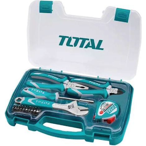 TOTAL - SET 25 UTENSILI MANUALI CON ACCESSORI IN VALIGETTA ABS THKTHP90256 (1/3)