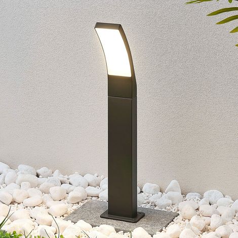 [NEUWERTIG] B-Ware Lindby Wegeleuchte Gartenleuchte Ilvita LED Pollerleuchte anthrazit 60cm IP54 (1/2)