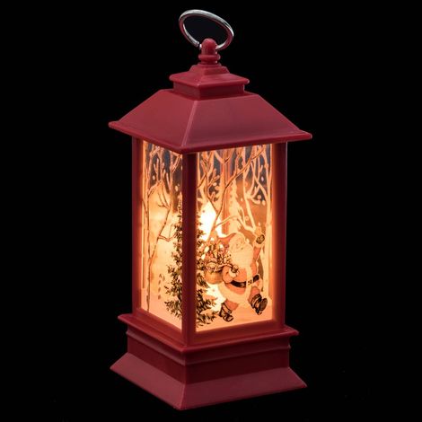 Décoration de Noël Lumineuse Mini Lanterne Rouge H 13 cm - Feeric Christmas (1/2)