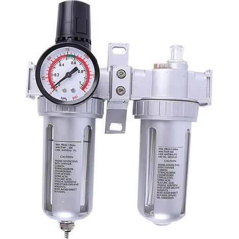 Régulateur Compresseur D'air Sfc400, Séparateur Eau-huile Vidange Automatique, Filtre Piège, Contrôle De Pression Pour Outils Pneumatiques, Accessoire Professionnel, - (1/5)