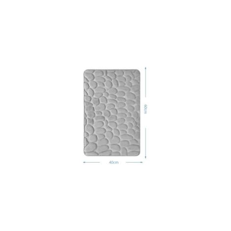 Tappetino da bagno antiscivolo in memory foam, grigio, 40 x 60 cm, assorbente, lavabile in lavatrice, tappetino da doccia per il bagno - Crezuo