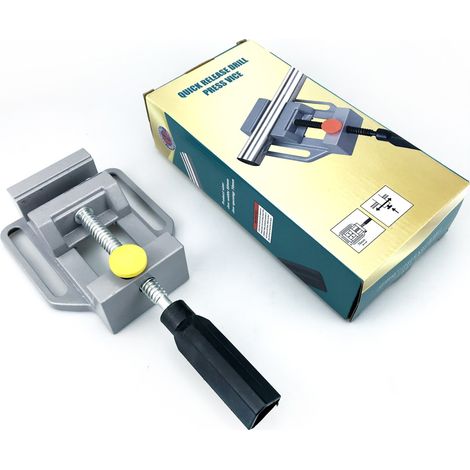Étau de Table Miniature en Aluminium – Mors Parallèles, Fixation Rapide à 90° et Compatible avec Perceuse (1/4)