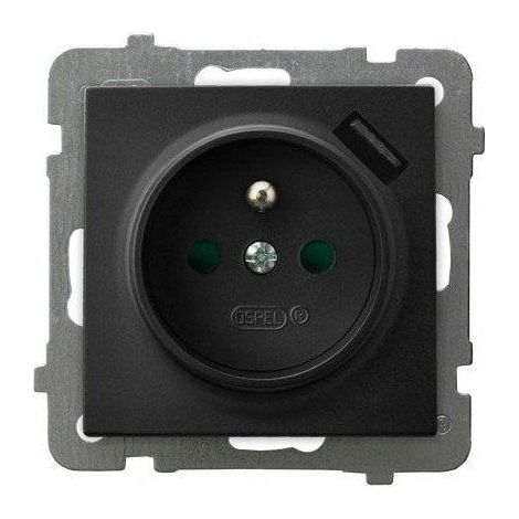 Schneider Electric Ospel As GP-1GZPUSB/m/33 nero metallizzato (1/3)