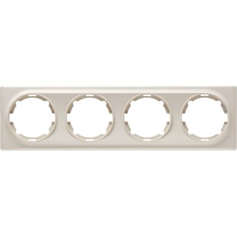 Plaque de finition OneKeyElectro Florence, 4 postes, beige (1/5)