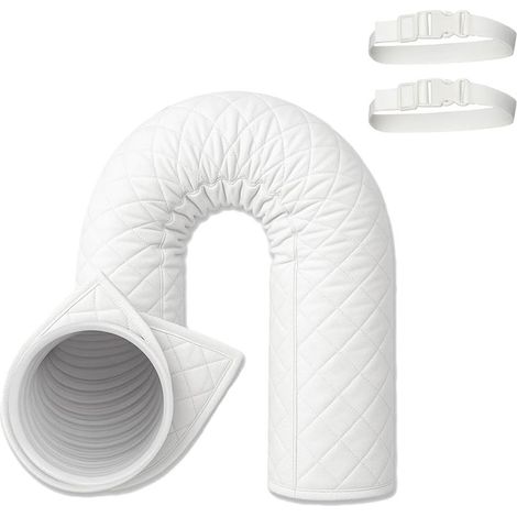 Tuyau isolé pour climatiseur, gaine thermique pour ventilation, isolation tuyau d'évacuation d'air pour climatiseur portable, pour tuyaux de 12,7 et 15 cm, appartement, maison, bureau, garage (1/5)