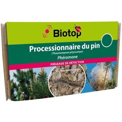 Phéromone Processionnaire du Pin – Insecticide biologique – Attire les mâles dans pièges – 2 capsules pour lutte ciblée – Biotop